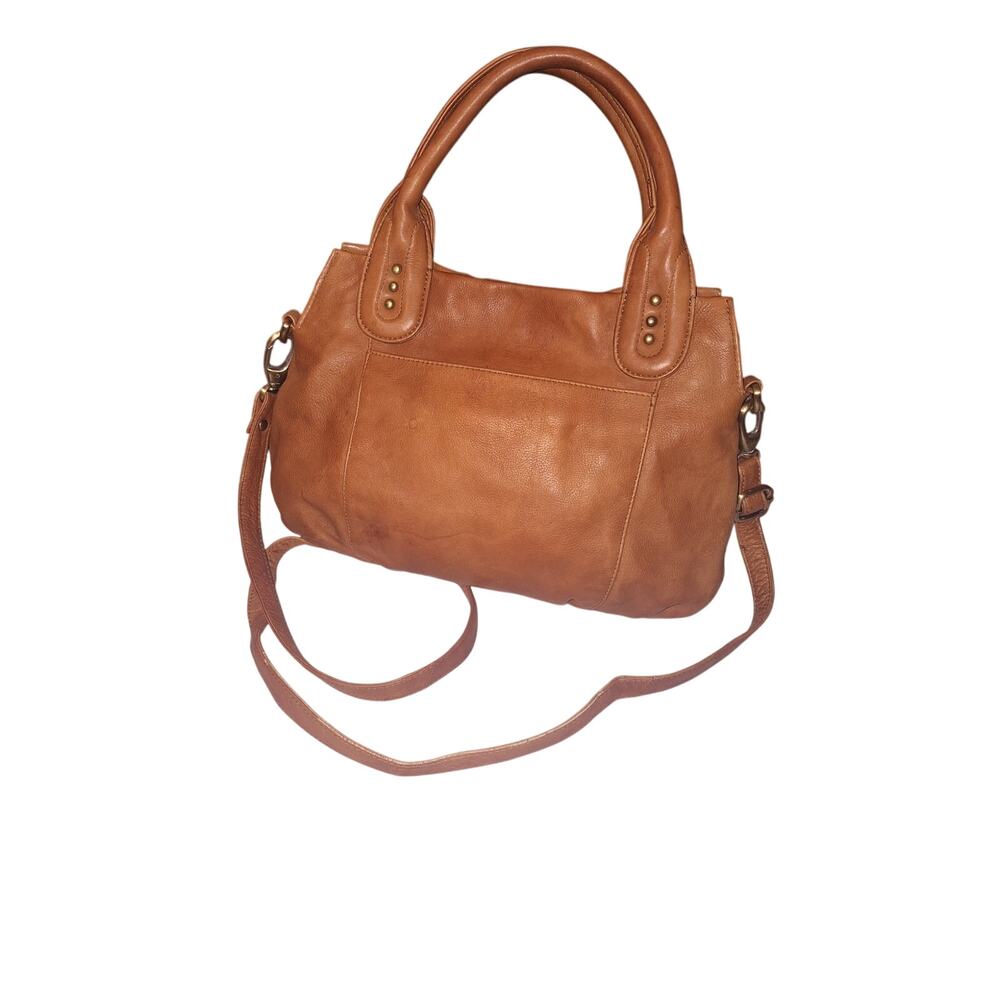 Vintage Great American Leatherworks Brown‎ Leather Adjustable Crossbody Handbag